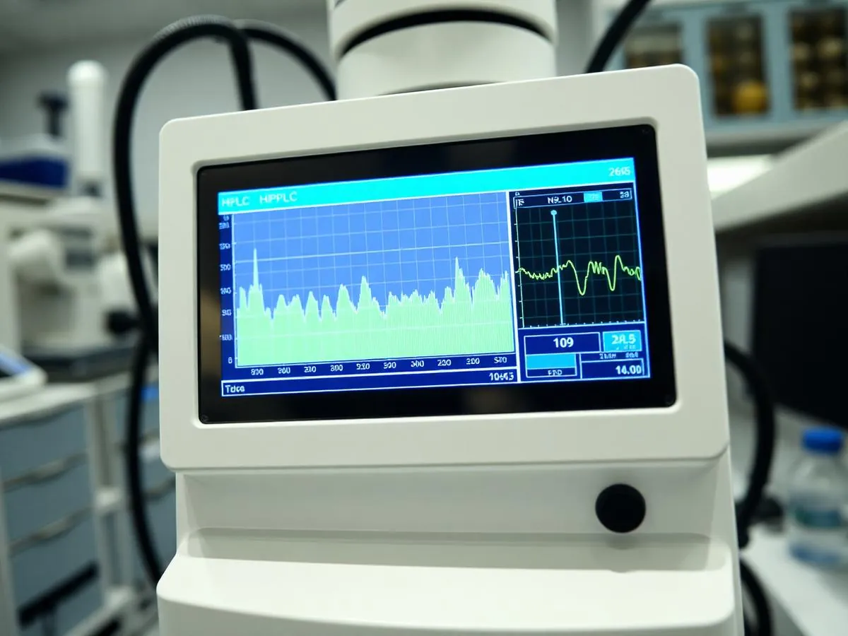 HPLC laboratory analysis equipment used to verify peptide purity